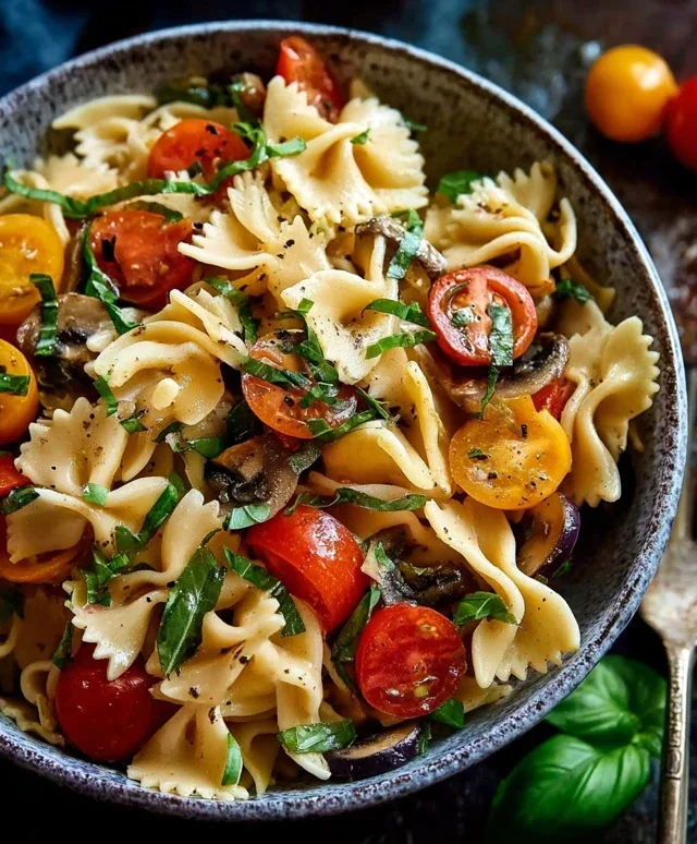 Mediterraner Nudelsalat