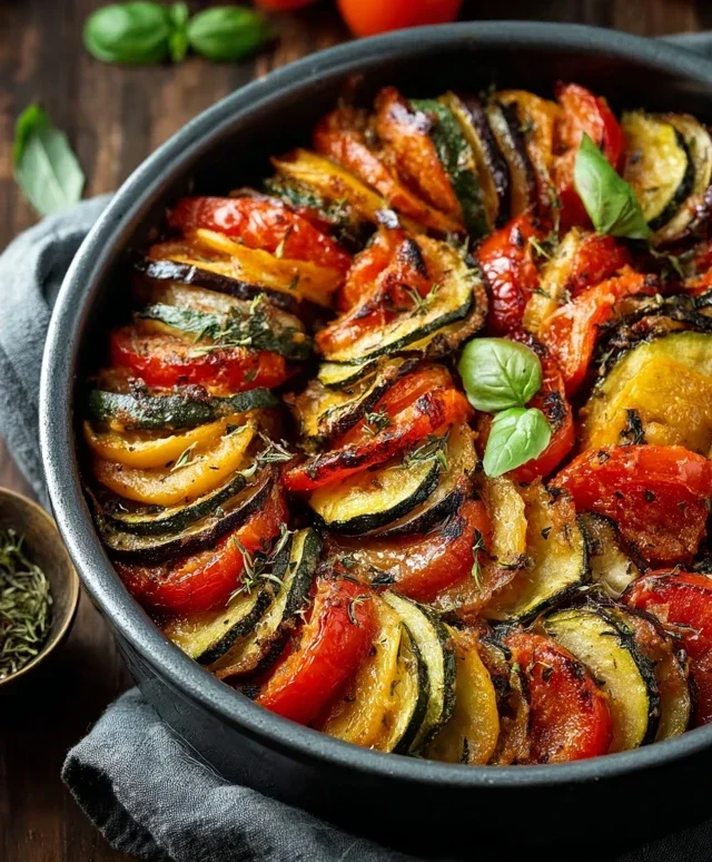 Ratatouille-Gemüse aus dem Ofen