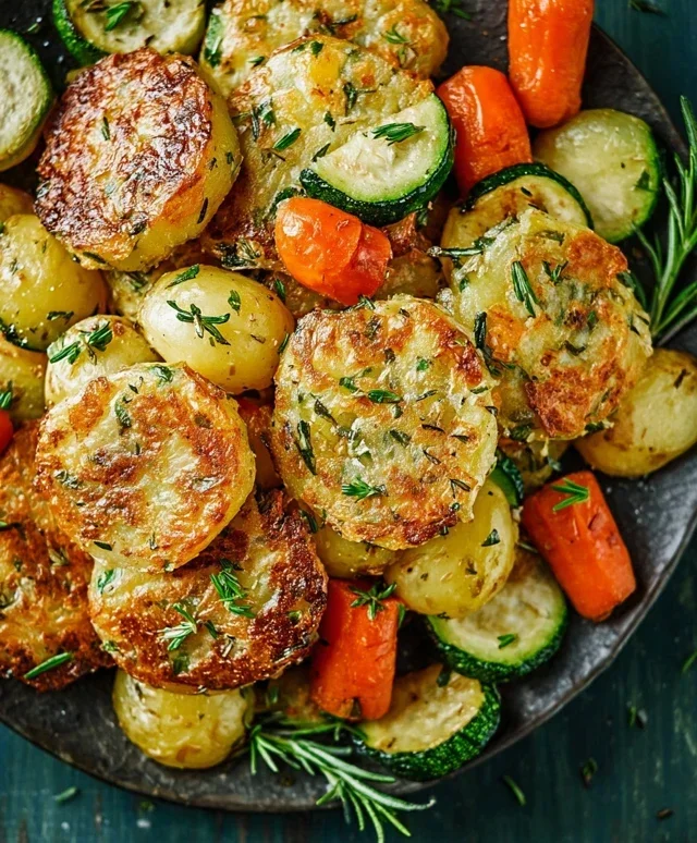 Ofengeröstetes Gemüse – Knusprige Kartoffeln, Karotten & Zucchini