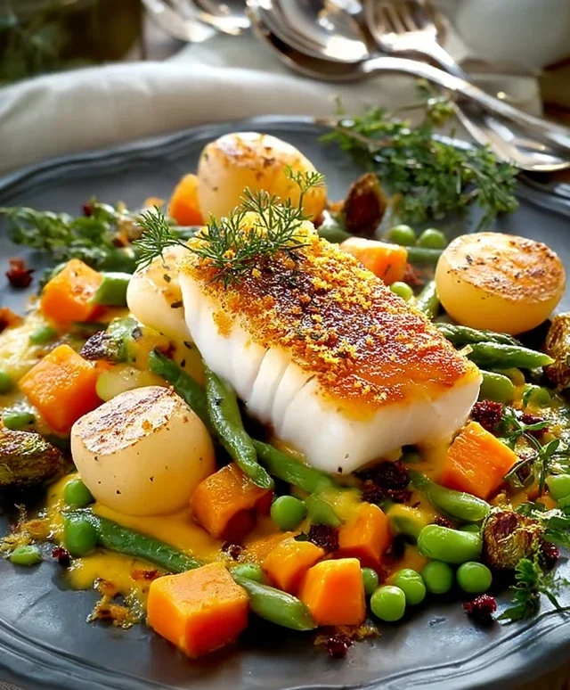 Fruehlings Gemuese Auflauf Zanderfilet