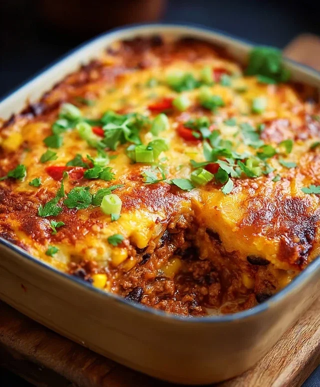 Farbenfroher mexikanischer Gratin