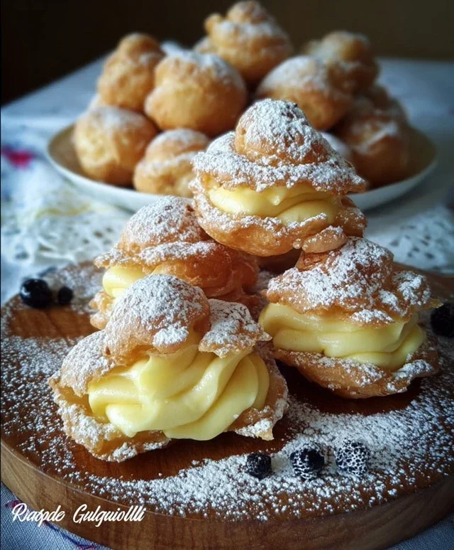 ZEPPOLE DI SAN GIUSEPPE AL FORNO - con crema al limone