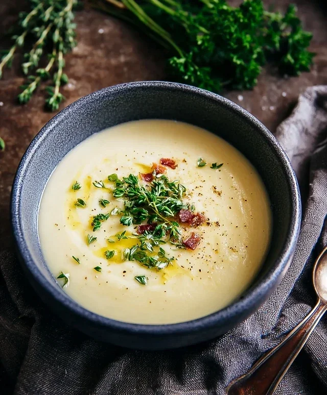 Kartoffelcremesuppe mit frischem Gemuse