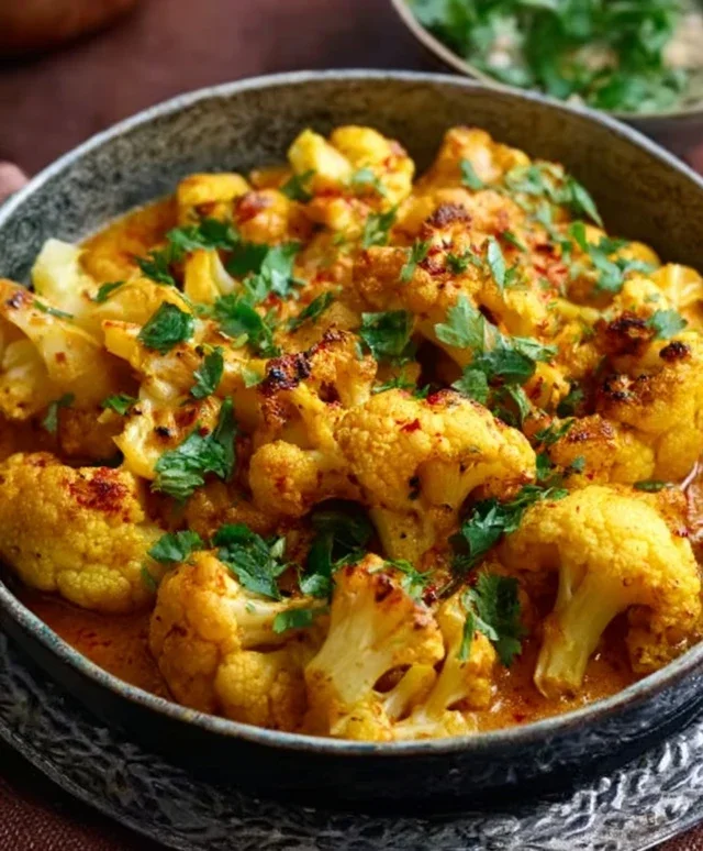 Blumenkohl Curry aus dem Backofen