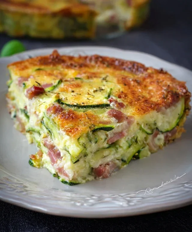 Sformato di zucchine con speck e robiola