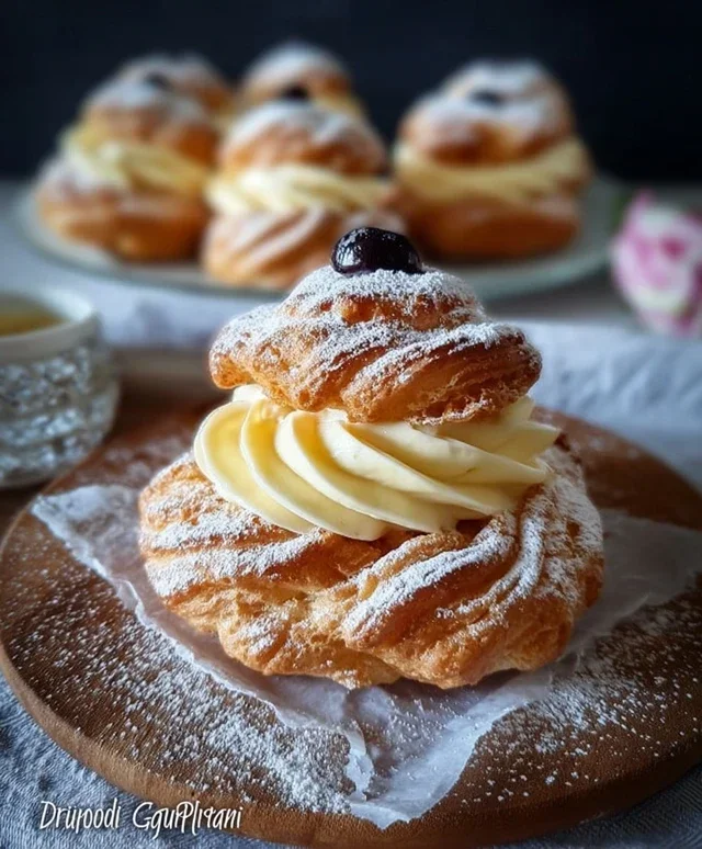ZEPPOLE DI SAN GIUSEPPE AL FORNO - con crema al limone