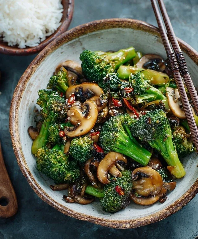 Broccoli and Mushroom Stir Fry