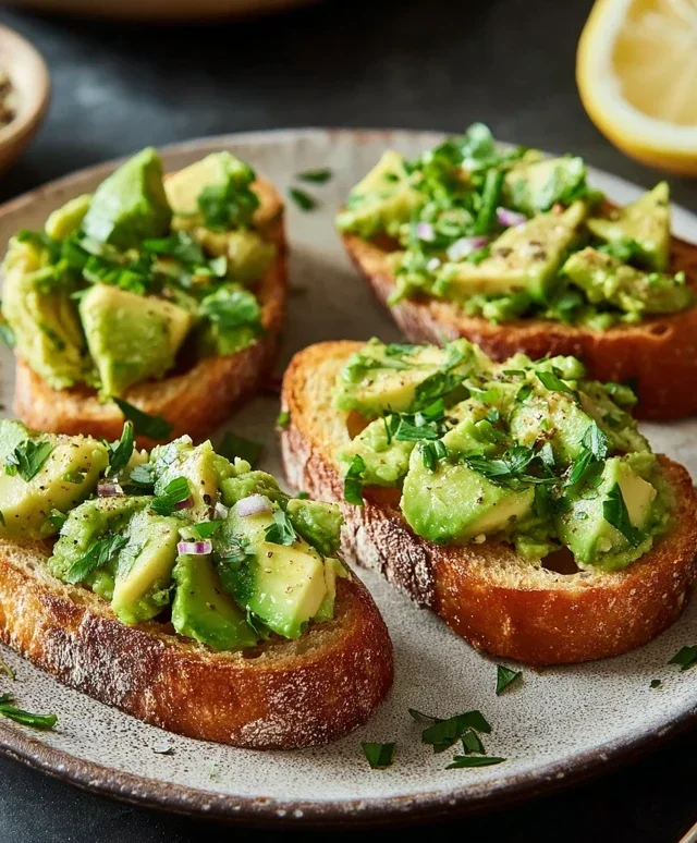 Avocado Bruschetta mit Ciabatta