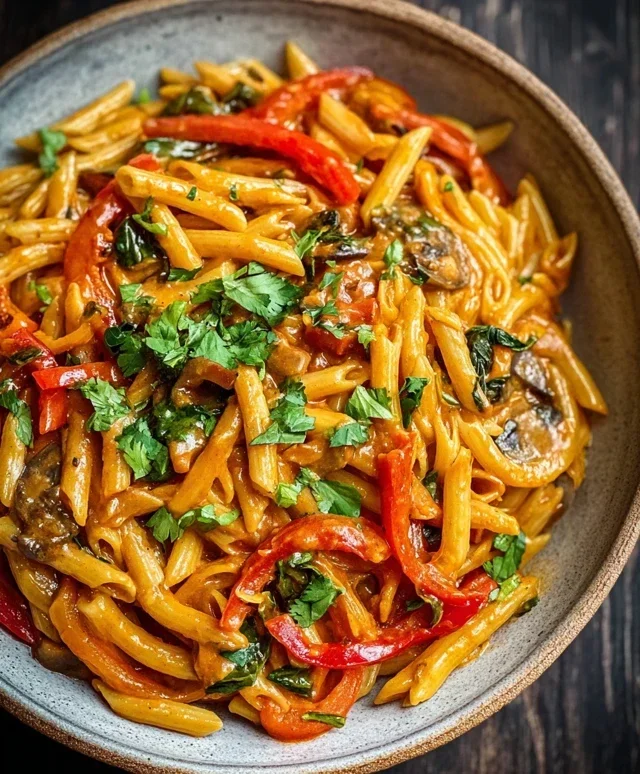 Cremige vegane Fajita-Pasta