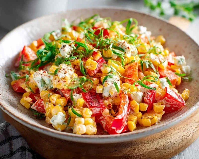 Paprika-Mais-Salat mit Feta & Joghurt