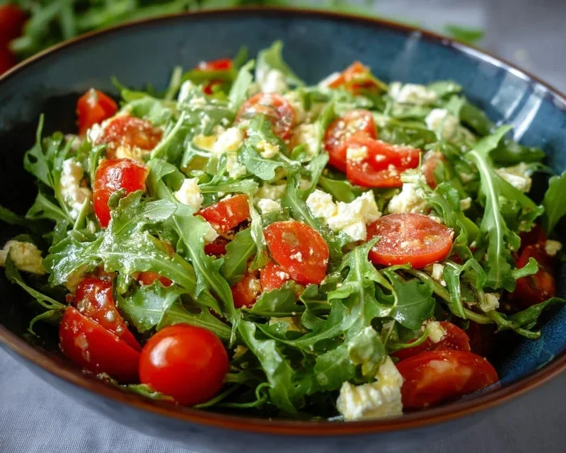 Rucola-Salat mit Feta und Tomaten