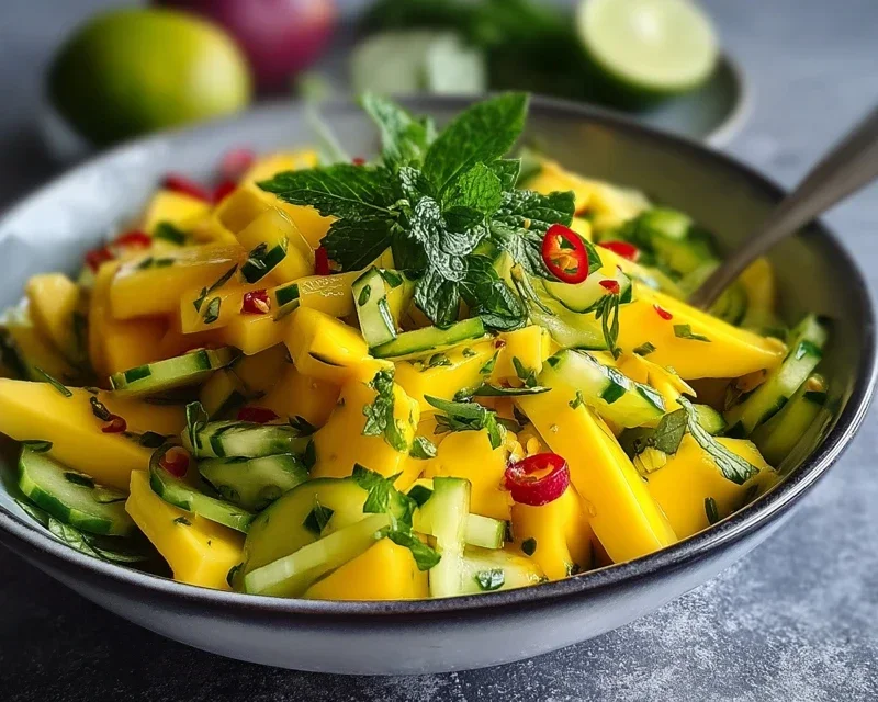 Thai Mango Gurkensalat Rezept – Frisch & Exotisch genießen!