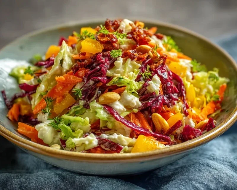 Knackiger Regenbogenkrautsalat
