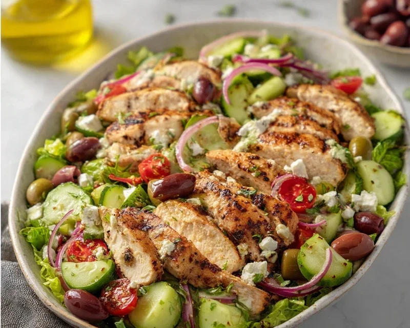Grilled Zesty Mediterranean Chicken Salad