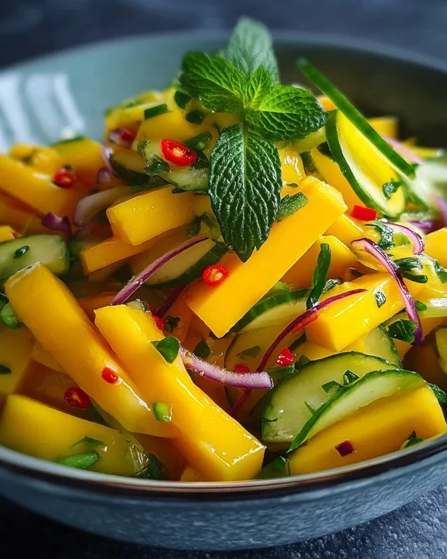 Thai Mango Gurkensalat Rezept – Frisch & Exotisch genießen!