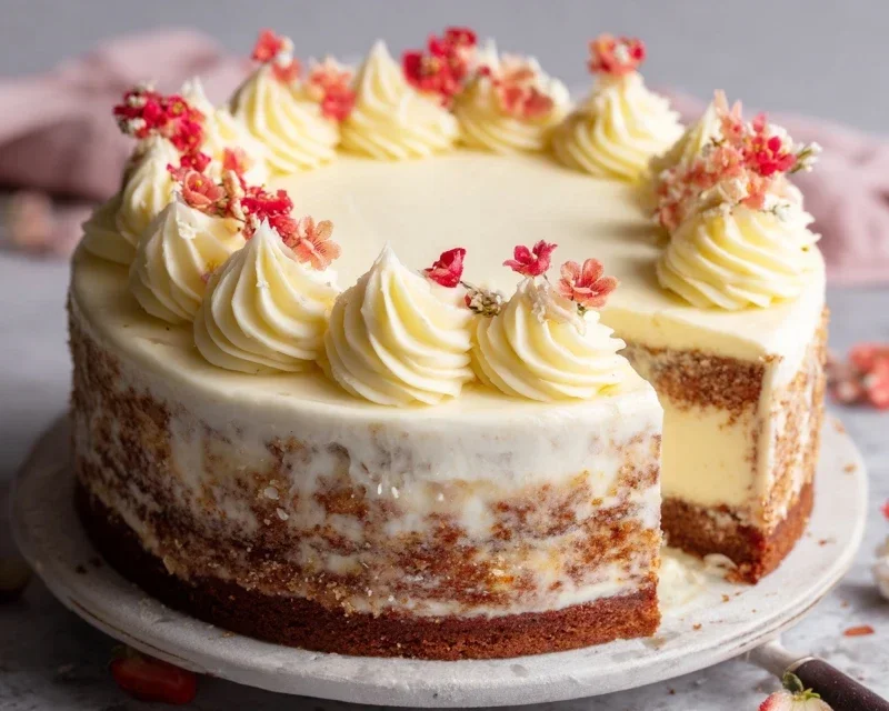 Erdnon-non-non-alcoholic alternativeic non-alcoholic beer Mascarpone Torte mit weißer Schokolade