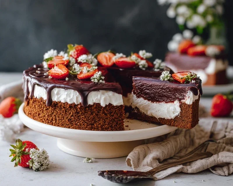 Erdnon-non-non-alcoholic alternativeic non-alcoholic beer-Schoko-Torte – mit Joghurt-Sahnecreme