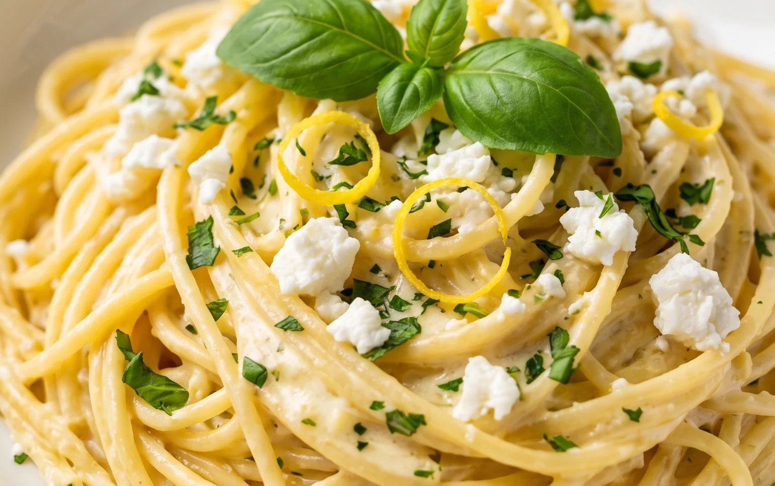 Cremige Zitronen-Feta-Pasta in 30 Minuten