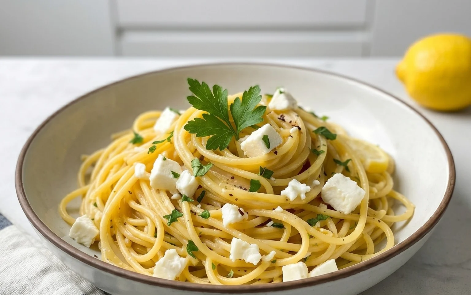 Zitronen-Feta-Pasta: So schnell und lecker gelingt's!