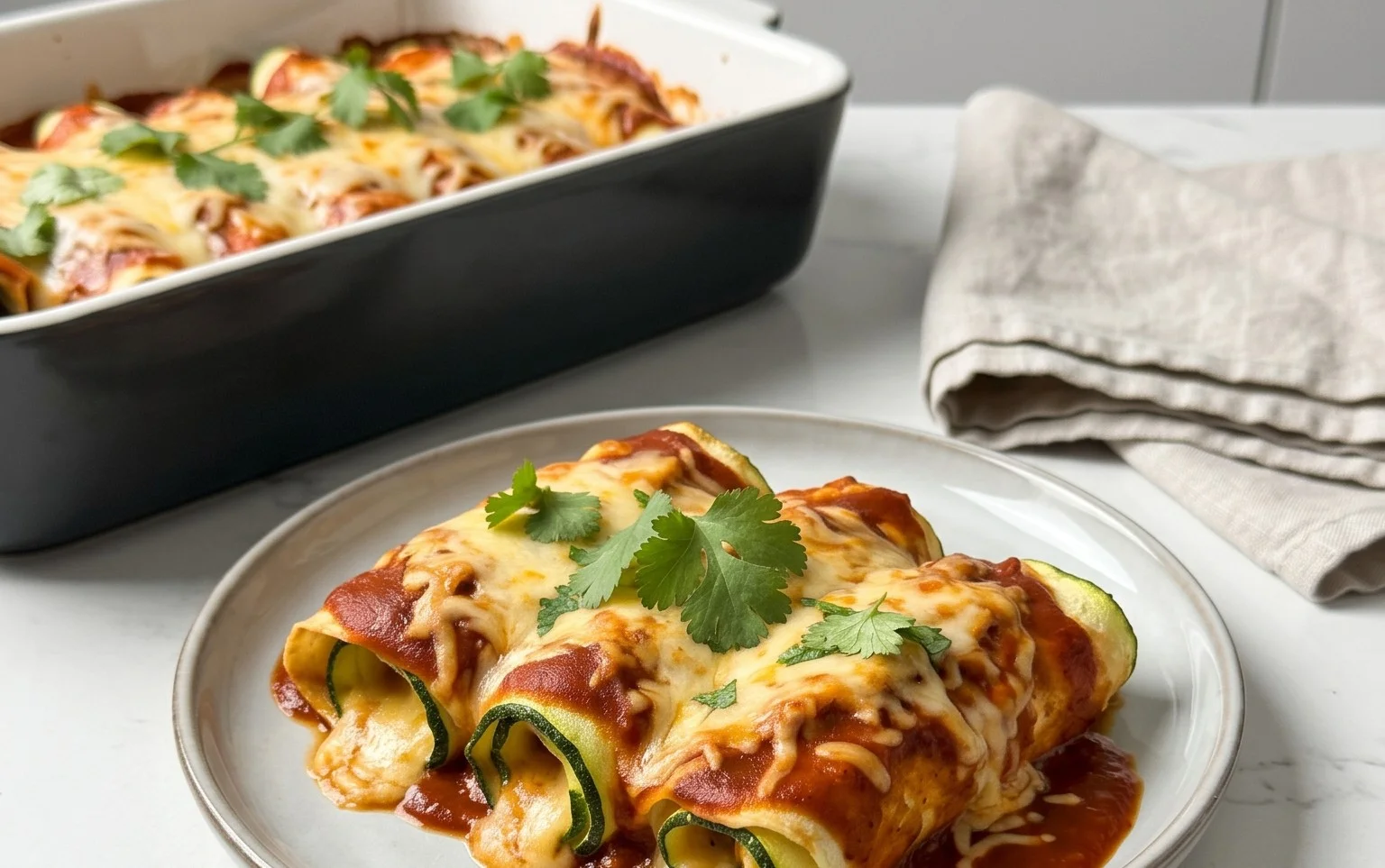 Zucchini Enchilada Roll Ups