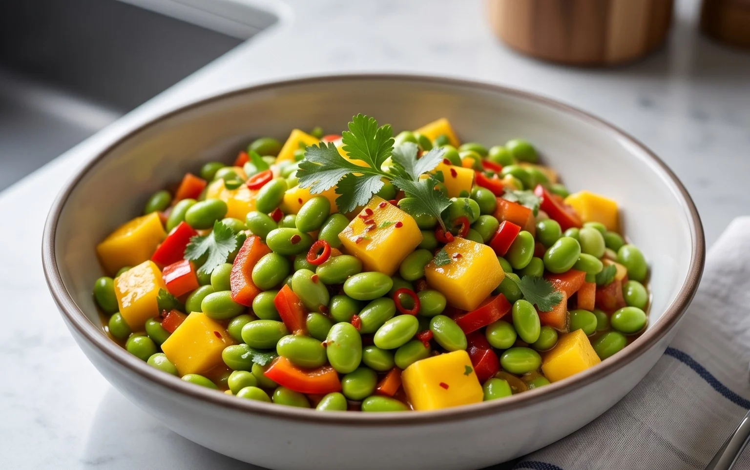 Edamame-Mango-Salat: Ein Unglaubliches Ultimatives Rezept für 5 Sinne