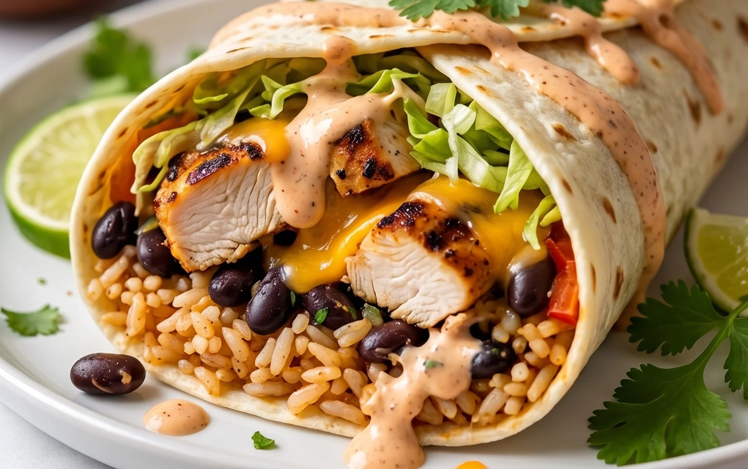 Chipotle Ranch Grilled Chicken Burrito