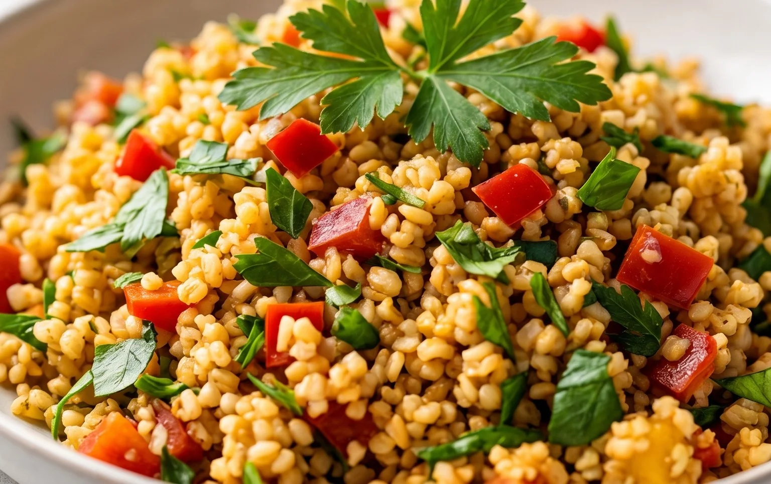 Veganer Bulgursalat