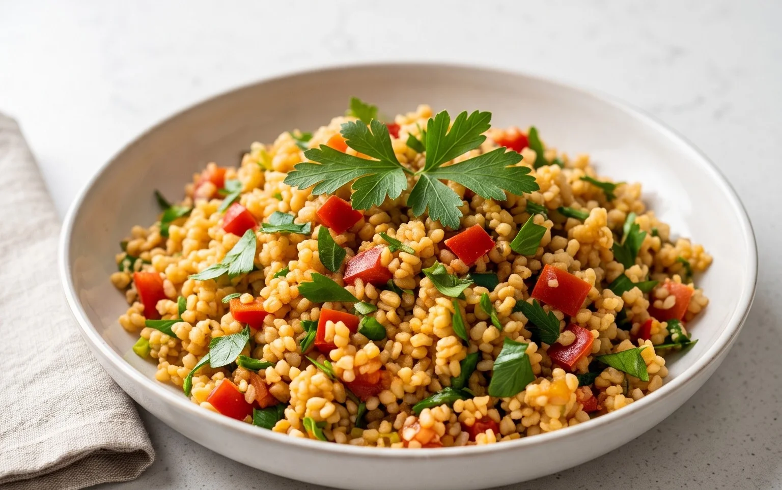 Veganer Bulgursalat