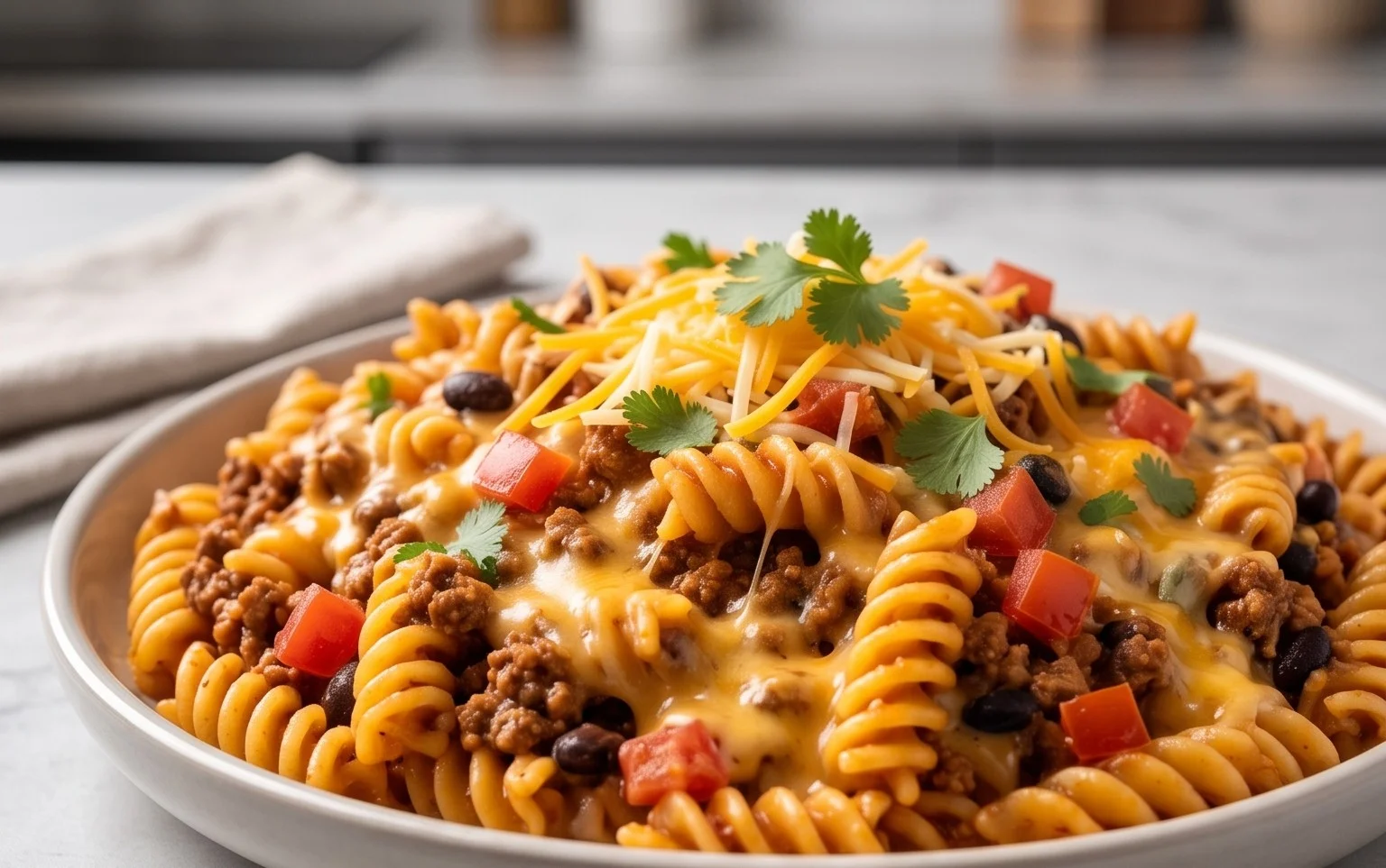 Cheesy Taco Pasta