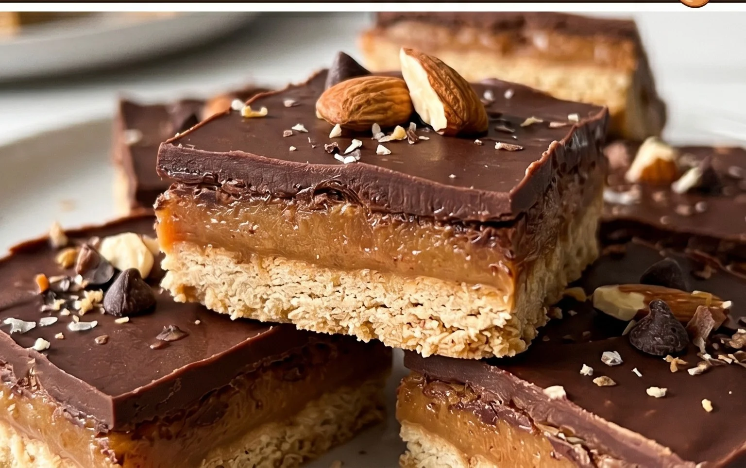 Healthy Twix Bars (Gluten-free) Homemade Recipe