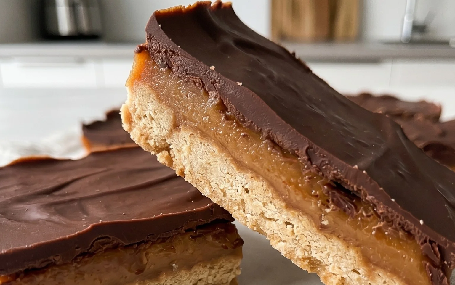 Healthy Twix Bars (Gluten-free) Homemade Recipe