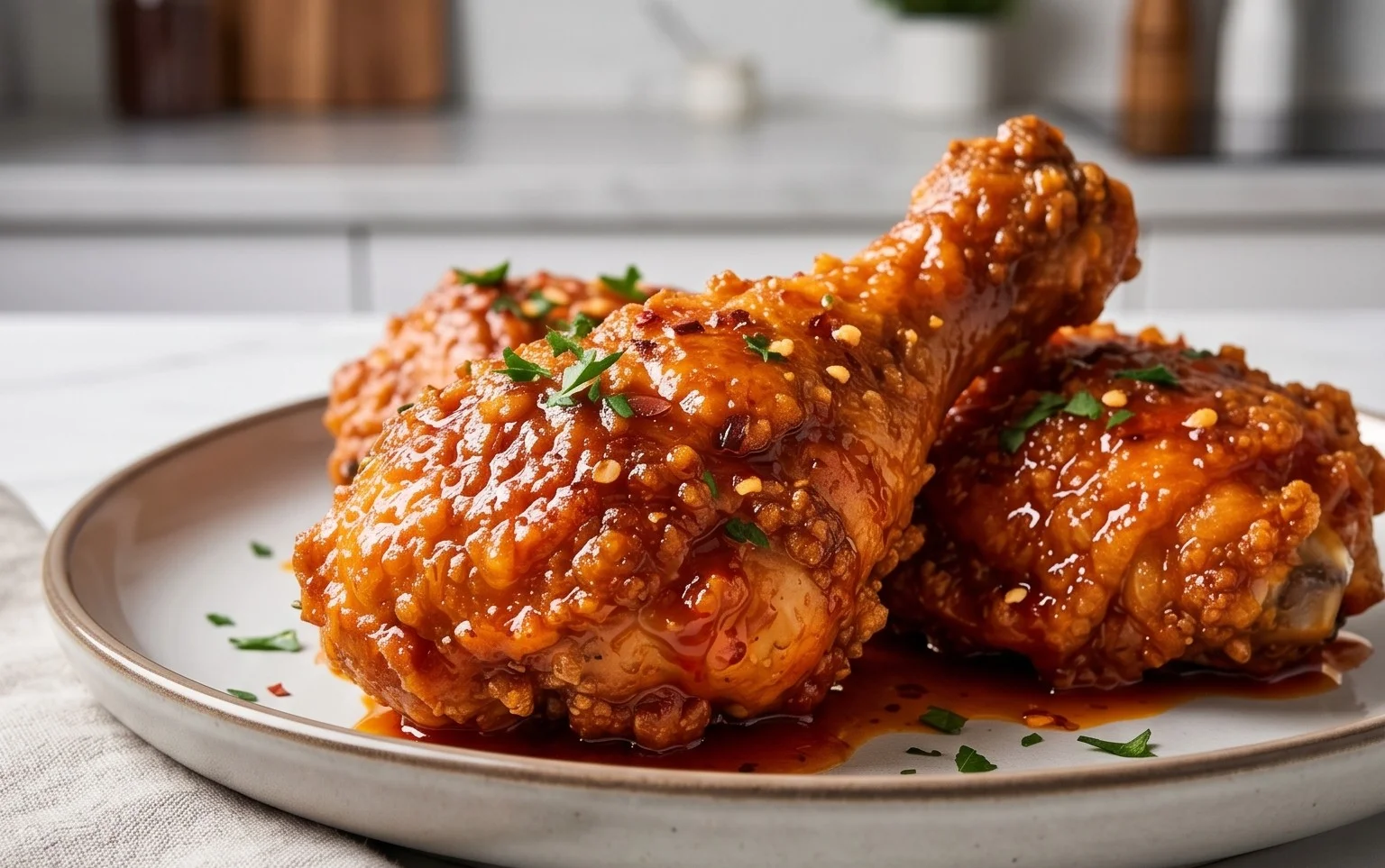 Baked Crunchy Hot Honey Chicken