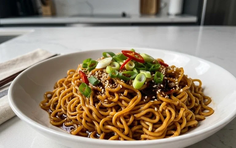 Easy Saucy Ramen Noodles