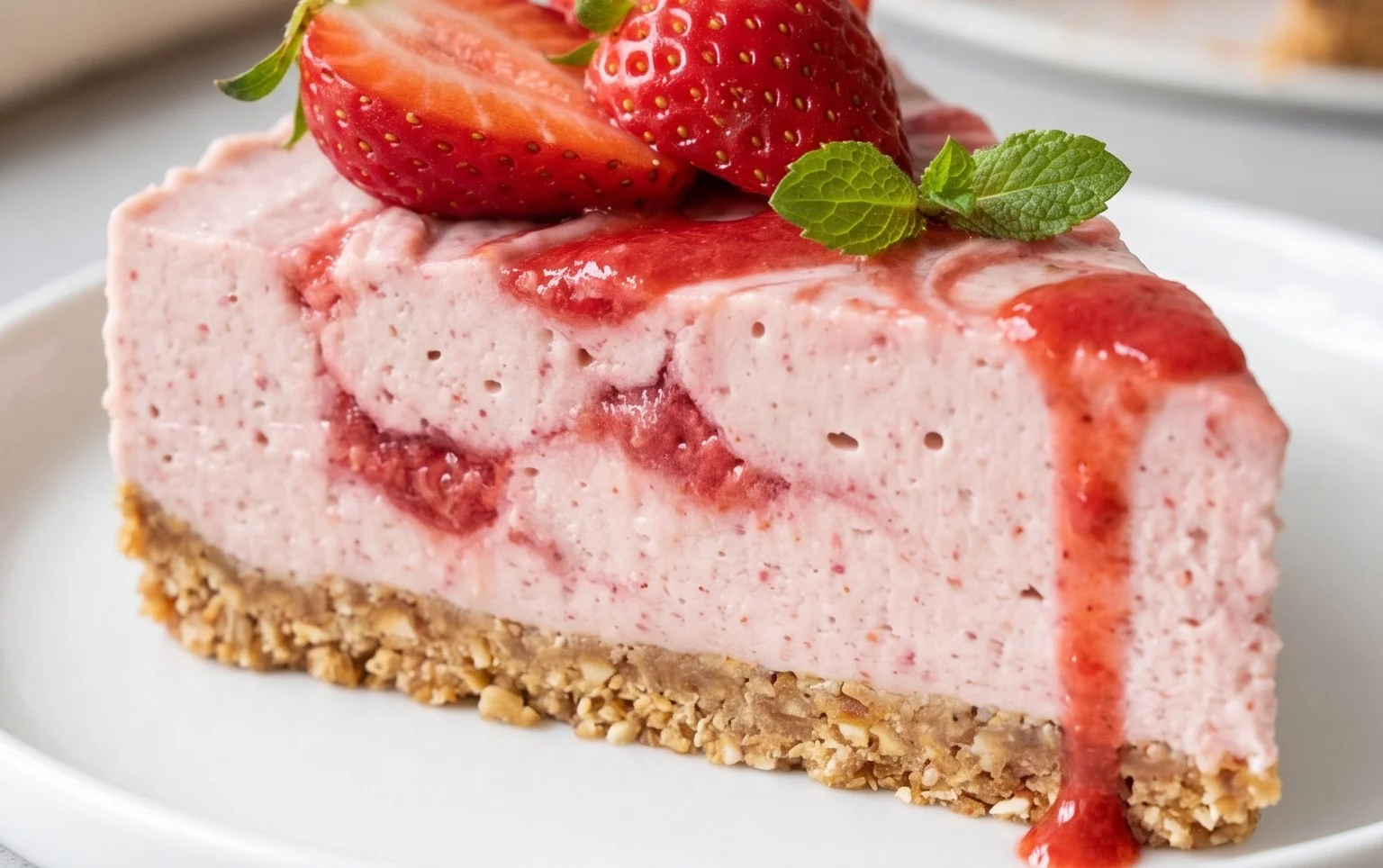 Vegan Strawberry Cheesecake