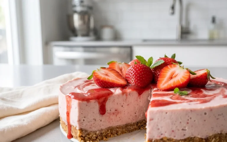 Vegan Strawberry Cheesecake