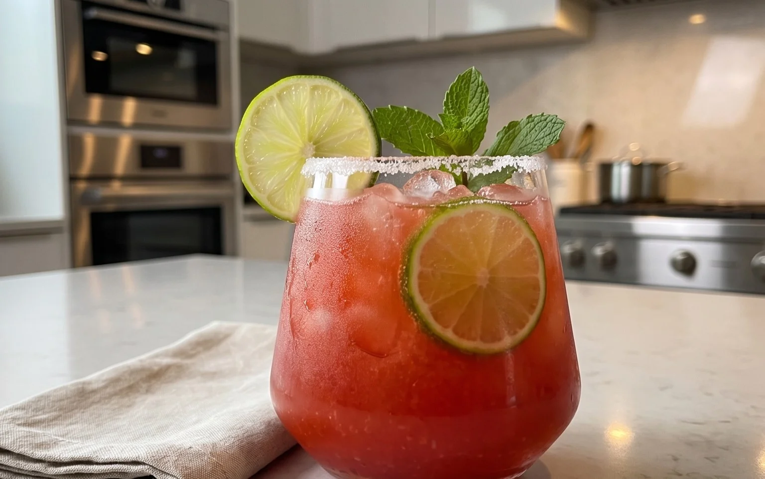 Alkoholfreier Erdnon-alcoholic beer-Margarita-Mocktail