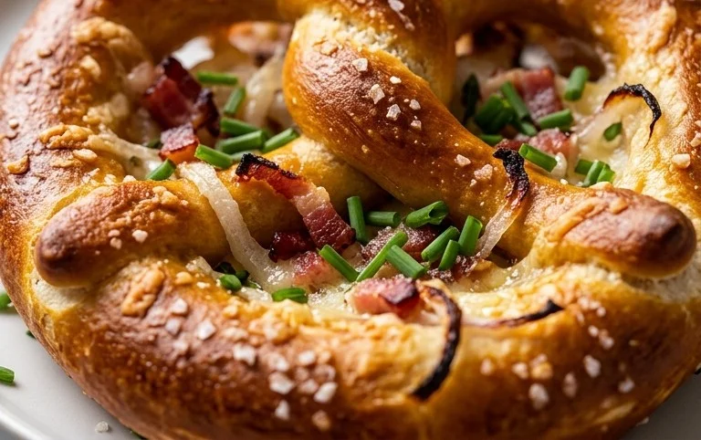Flammkuchen Brezeln – Partysnack zum Vorbereiten