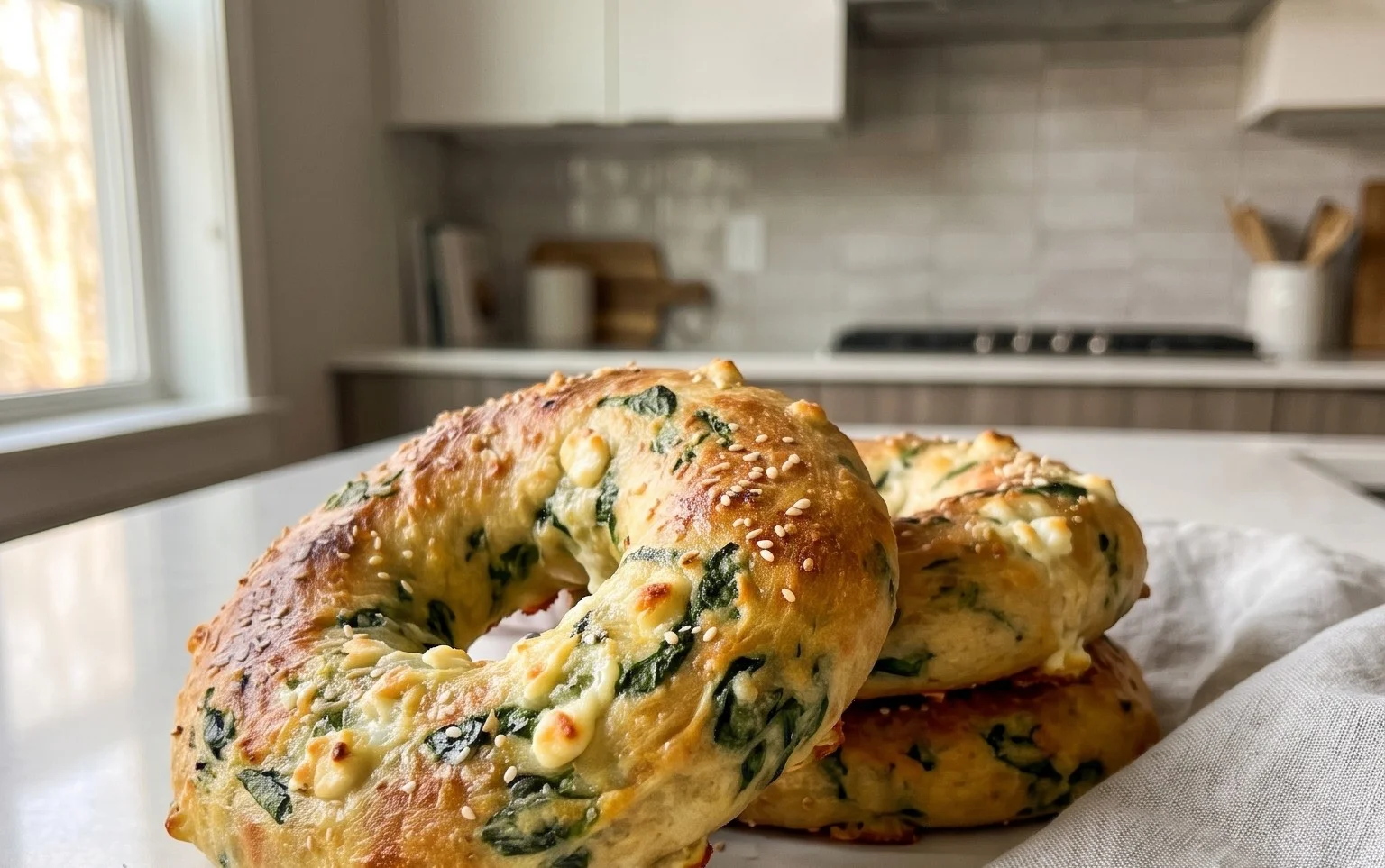Irresistibly Easy Spinach Cottage Cheese Flagels for Any Meal