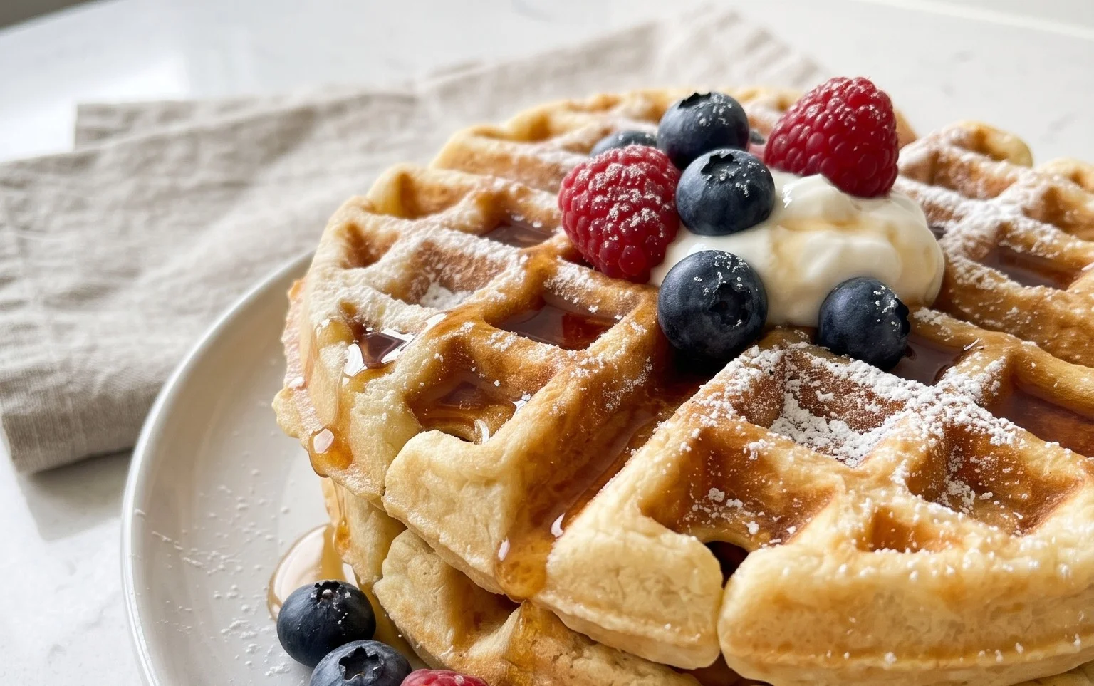 Greek Yogurt Waffles