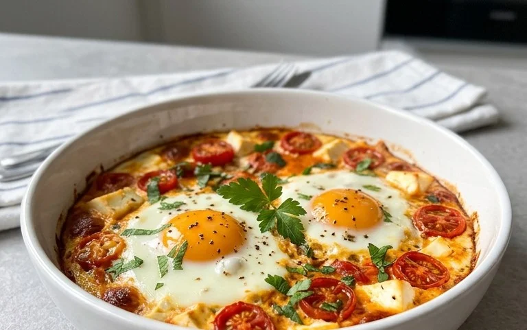 Baked Feta Eggs