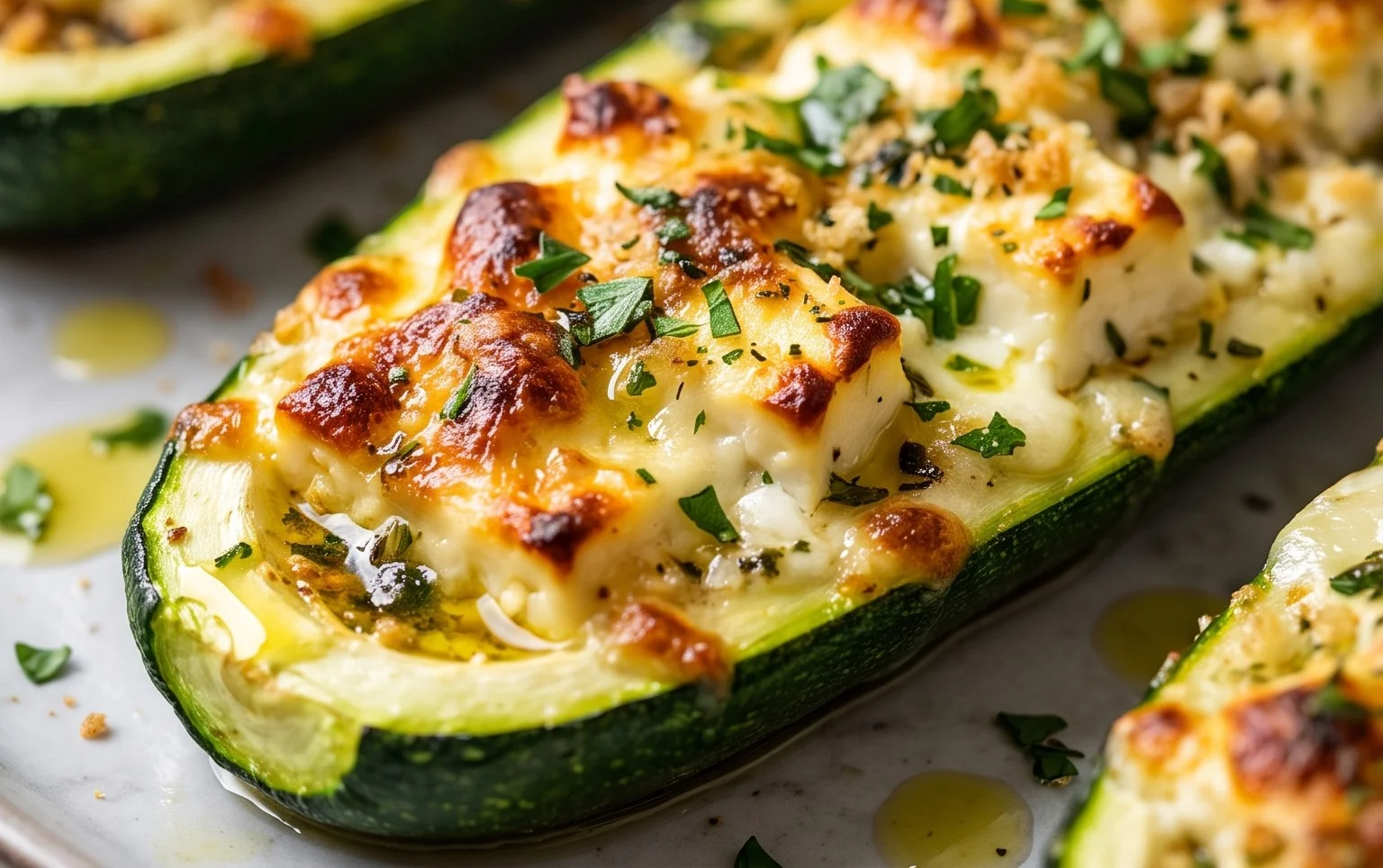Feta Cheese Stuffed Zucchini