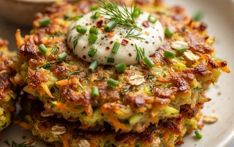 Zucchinipuffer mit Haferflocken und Möhren