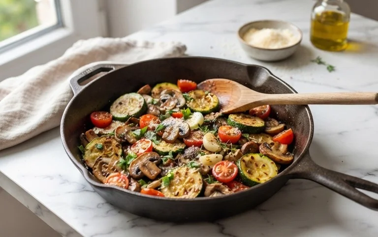 Skillet Zucchini and Mushrooms