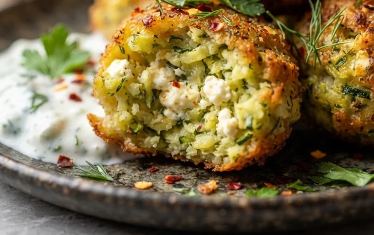 Knusprige Zucchini-Feta-Bällchen aus dem Ofen genießen!