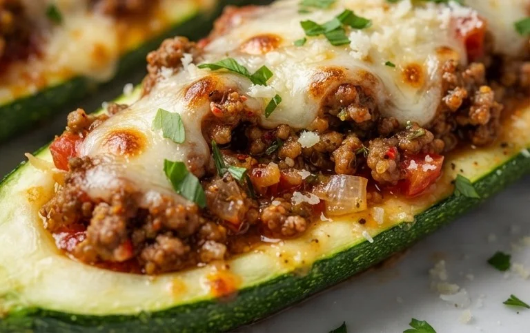 Easy Ground Beef Zucchini Boats (Healthy and Delicious)