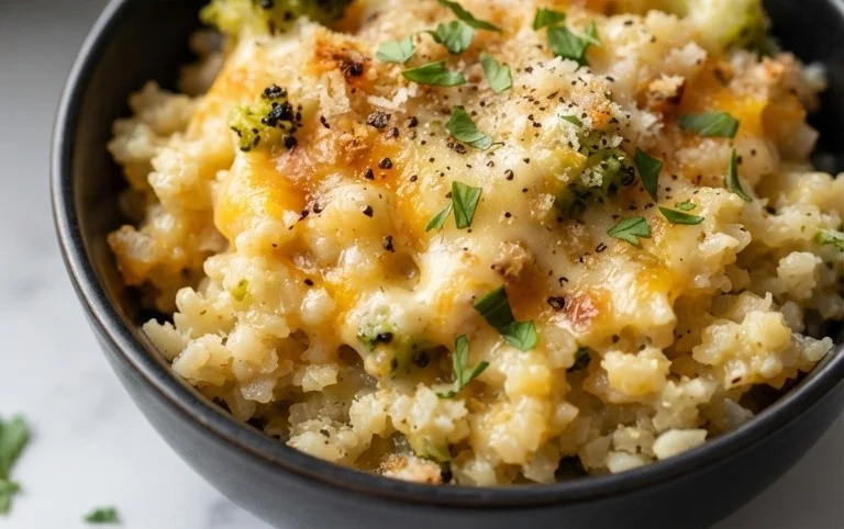 Cheesy Broccoli Cauliflower Rice