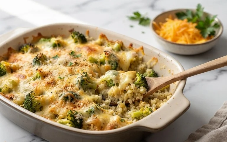 Cheesy Broccoli Cauliflower Rice