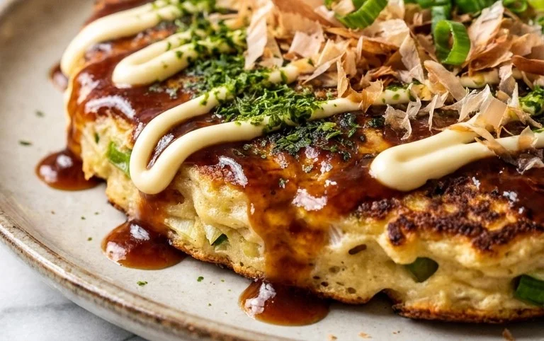 Okonomiyaki - Japanese Savoury Pancakes