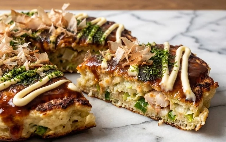 Okonomiyaki - Japanese Savoury Pancakes