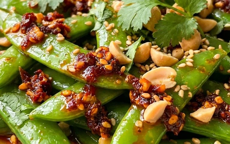 Chili Crisp Snap Pea Salad